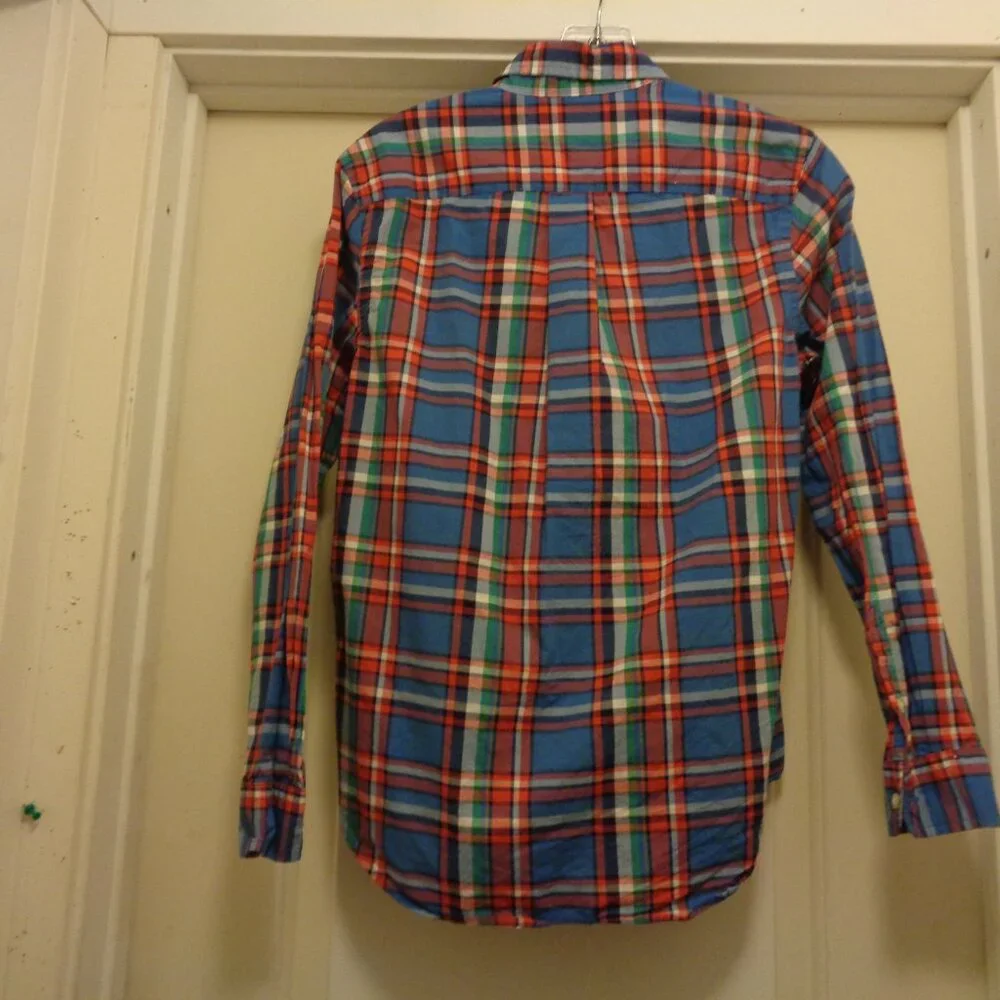 RALPH LAUREN RETRO BOYS COTTON PLAID SHIRT 14/16